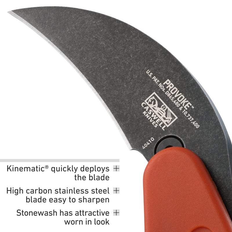 CRKT Provoke Folding Knife with Kinematic: Morphing Karambit, 1.4116 Plain Edge Blade, Grivory Handle, Pocket Clip, 4041O - Image 4