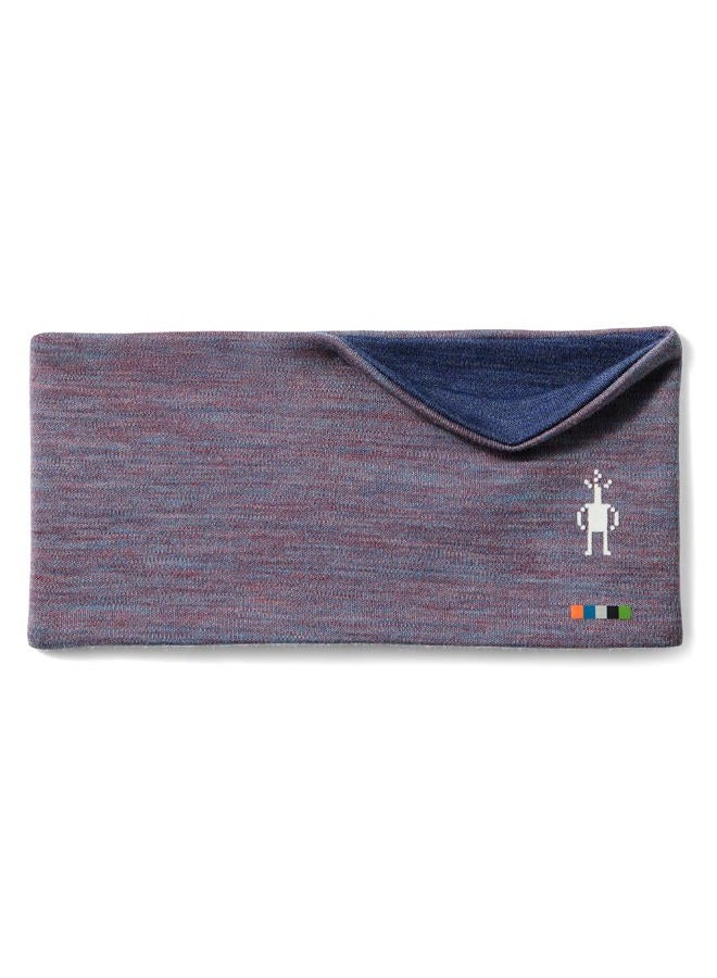 Standard Thermal Merino Reversible Headband, Chalk Violet Heather-Nightfall Blue, One Size