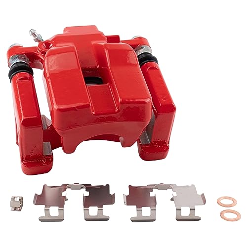 TRQ Rear Performance Brake Caliper Set Red Compatible with 2007-2012 Lexus ES350 2008-2012 Toyota Avalon 2007-2011 Camry - Image 3