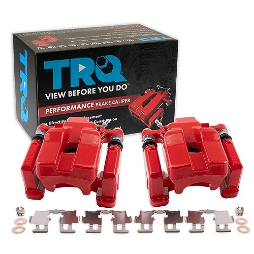 TRQ Rear Performance Brake Caliper Set Red Compatible with 2007-2012 Lexus ES350 2008-2012 Toyota Avalon 2007-2011 Camry - Image 2
