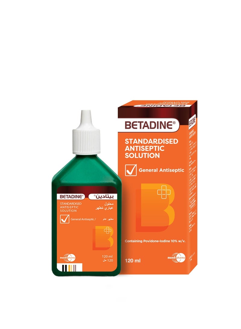 Betadine Povidone-Iodine Antiseptic Solution 10% 120ml - Image 2