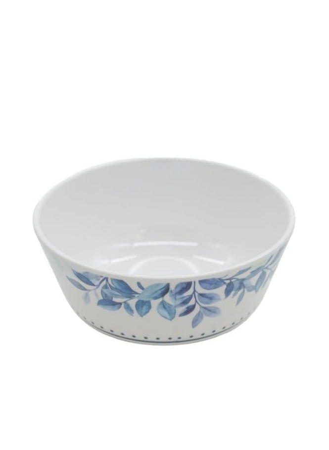 AKDC Melamine Soup Bowl White/Blue 4.5 Inch - Image 1
