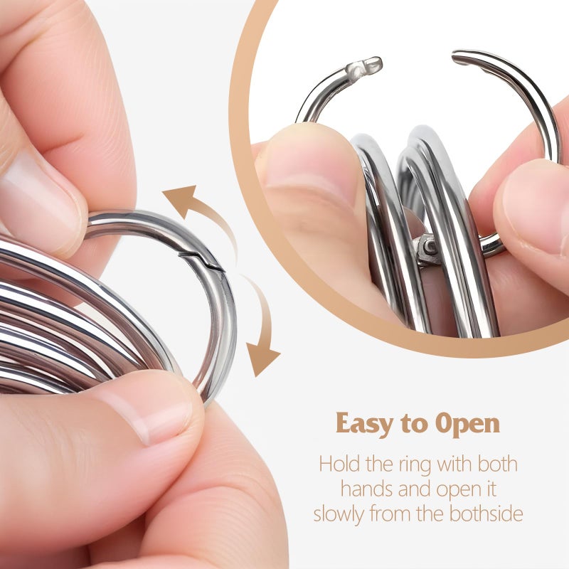 MINO ANT Round Cookie Cutters with Handle - Donut Hole Cookie Biscuit Cutter Set(5 Pieces/Set), Stainless Steel Circle Cutters Donut Cutter Mold Tool with Ring for Baking, Biscuits, Cakes, Sandwiches - Image 4