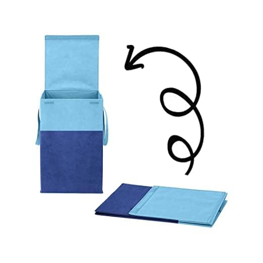 WINGSFLY Laundry BasketLaundry Bag for Cloth Basket Non Woven Laundry Bin Laundry Bags for Clothes Freestanding Clothes Storage Organizer Blue Navy - Image 3