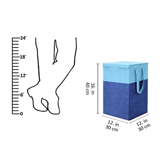 WINGSFLY Laundry BasketLaundry Bag for Cloth Basket Non Woven Laundry Bin Laundry Bags for Clothes Freestanding Clothes Storage Organizer Blue Navy - Image 2