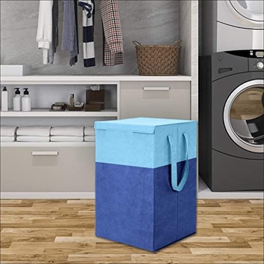 WINGSFLY Laundry BasketLaundry Bag for Cloth Basket Non Woven Laundry Bin Laundry Bags for Clothes Freestanding Clothes Storage Organizer Blue Navy - Image 4