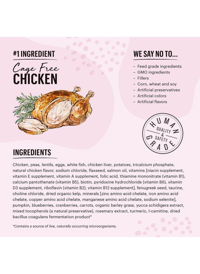 the honest kitchen - Whole Food Clusters Grain Free Chicken & Fish Dry Cat Food, 4 Lb Bag - Image 1