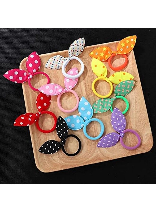 Topfinder 24Pcs/Pack Hair Scrunchies Elastic Soft Silk Cotton Colorful Scrunchies Print Scrunchies Accessories For Women And Girls Hair Stylingassorted - Image 3