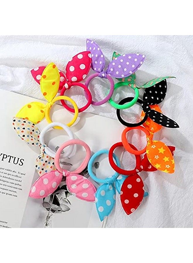Topfinder 24Pcs/Pack Hair Scrunchies Elastic Soft Silk Cotton Colorful Scrunchies Print Scrunchies Accessories For Women And Girls Hair Stylingassorted - Image 5