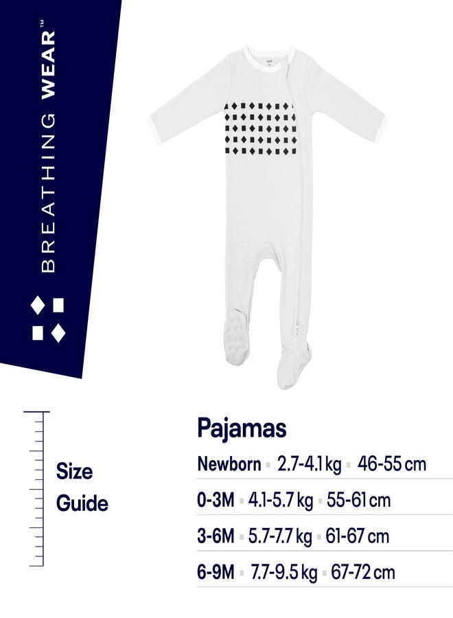 Nanit Breathing Wear Baby Pajamas - 100% Cotton, Double Zipper, Non-Slip Footed PJs - Works with Nanit Pro Baby Monitor to Track Breathing Motion Sensor-Free, Size 6-9 Months, Pebble Grey - Image 2