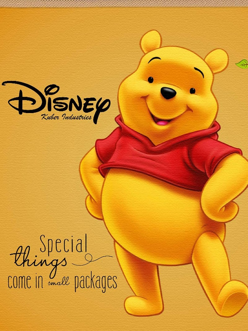 Kuber Industries Disney Winnie-The-Pooh Print Non Woven Fabric Square Foldable Wardrobe Organizer Cube Cloth Cover Storage Box with Handle (Large Size, Brown) - Image 3