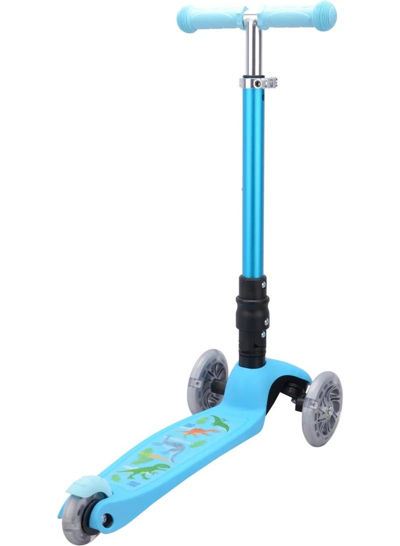BOLDCUBE 3 Wheel Scooter Teeny Dinosaur  Blue - Image 1