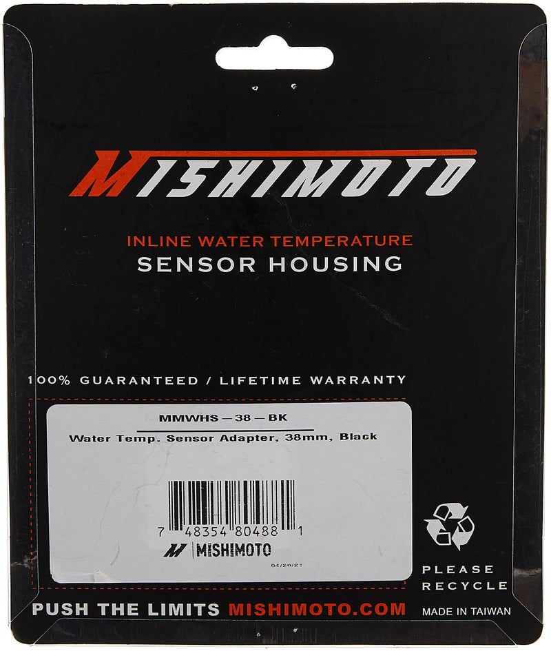 MISHIMOTO Water Temperature Sensor Adapter - 38mm - Black Mishimoto - Image 4