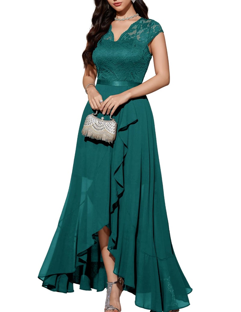 Bbonlinedress Women Formal Wedding Guest Dress for Mother of The Bride Dresses Cocktail Evening Prom Turquoise L - Image 1