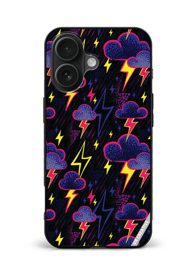 VR CREATIVE Protective Case Cover For Apple iPhone 16 Lightening Design Multicolour