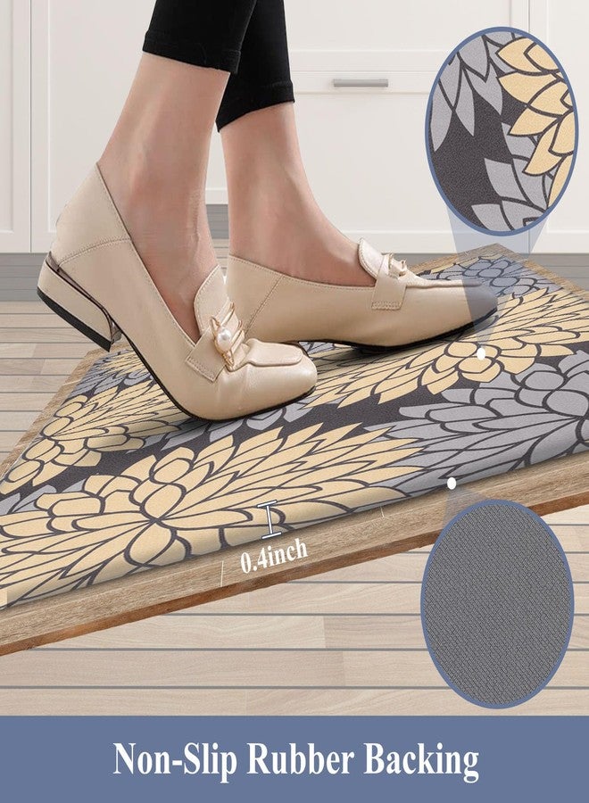 HEBE Anti Fatigue Kitchen Rug Sets 2 Piece Non Slip Kitchen Mats for Floor Cushioned Kitchen Rugs and Mats Waterproof Comfort Standing Mat Runner for Kitchen,Home Office,Sink,Laundry - Image 5