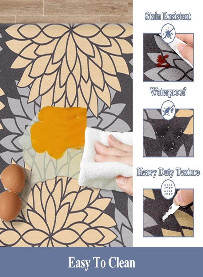 HEBE Anti Fatigue Kitchen Rug Sets 2 Piece Non Slip Kitchen Mats for Floor Cushioned Kitchen Rugs and Mats Waterproof Comfort Standing Mat Runner for Kitchen,Home Office,Sink,Laundry - Image 4