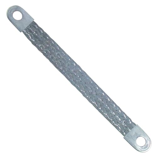 Sherco-Auto 12" Inch 4 Gauge Braided Bonding Strap Fits 3/8" Stud - Made in USA - Image 1