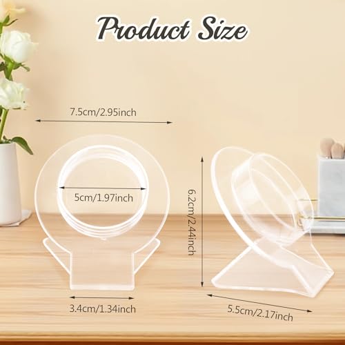 Mirrline 12 Pcs Acrylic Bracelet Displays Stands Clear Jewelry Display Holder Bangle Organizer Rack Bracelet Storage Showcase for Home Store - Image 2
