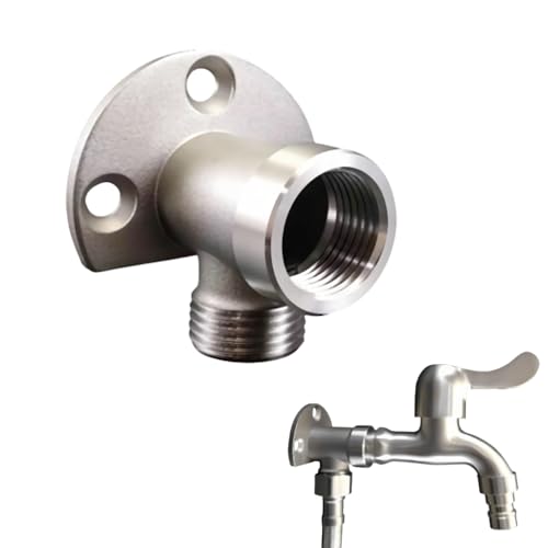 HASTHIP® Bathroom Angle Valve Adapter, Wall Mounted Shower Hose Connector, Stainless Steel Modern Shower System Adapter Conversion Bracket for Shower Hose - Image 1