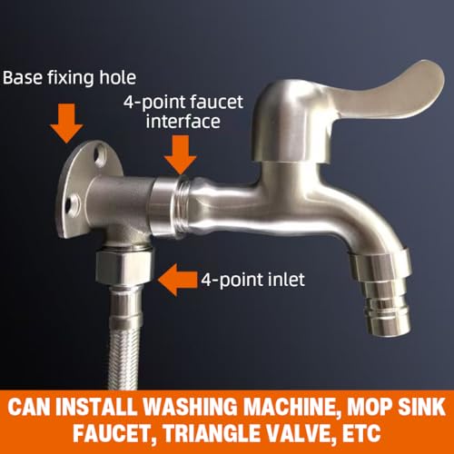 HASTHIP® Bathroom Angle Valve Adapter, Wall Mounted Shower Hose Connector, Stainless Steel Modern Shower System Adapter Conversion Bracket for Shower Hose - Image 5