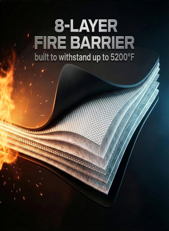 TOOLTROOPERS FIRESHIELD PRO Fireproof Document Box with Lock - Portable File Organizer for Hanging Letter/Legal Folders - Water Resistant, Safe Storage for Home, Office or Travel - Size: 16.1" x 12.9" x 11" - Image 5