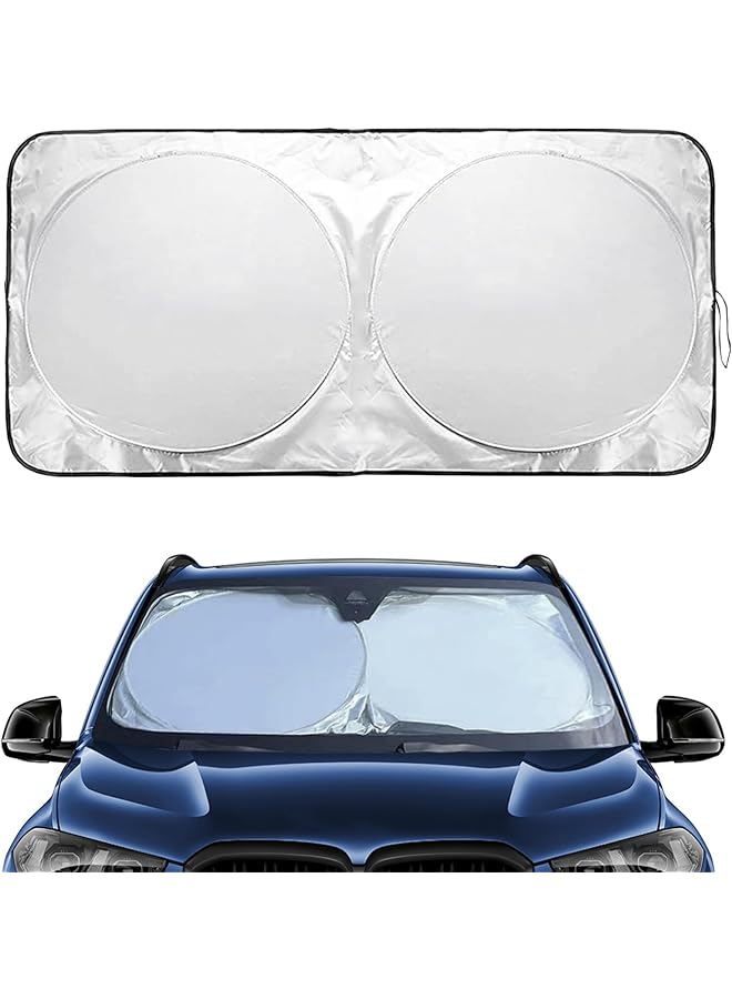 بنايد واقي شمس عاكس قابل للطي للزجاج الأمامي للسيارة - Image 5