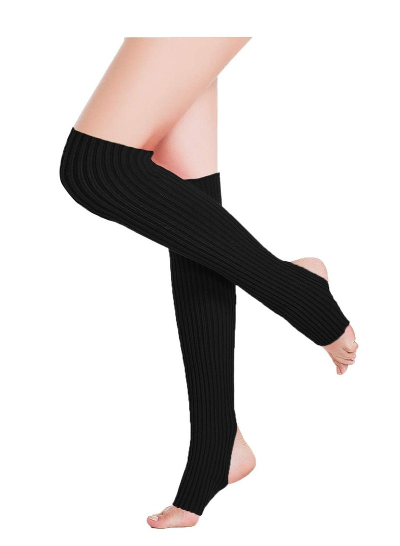 Oasisgalore Women’s Neon Knit Leg Warmer for 80s Party Dance Sports Yoga - Image 2