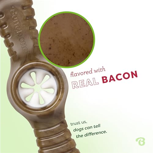 Benebone Pawplexer Interactive Treat Dispensing Tough Dog Puzzle Chew Toy, Made in USA, Large, Real Bacon Flavor - Image 2