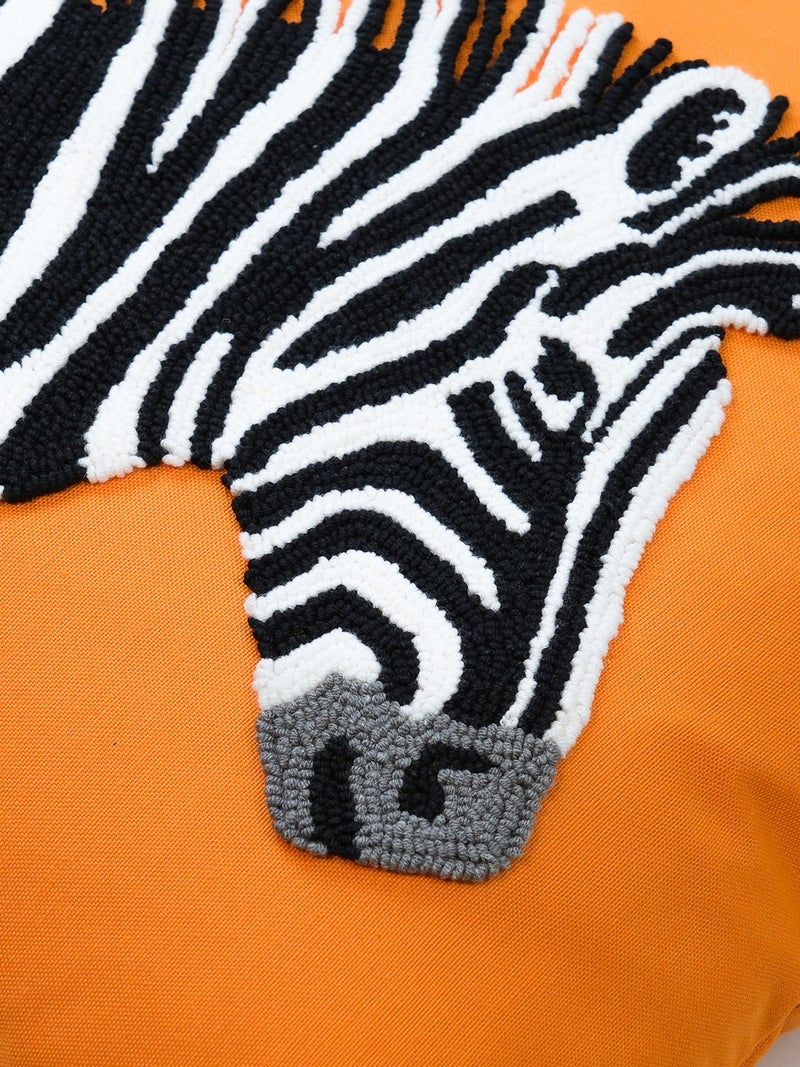 Galia Tasarım Galia Design Zebra Pattern Punch Cushion Cover - Orange  - Image 4
