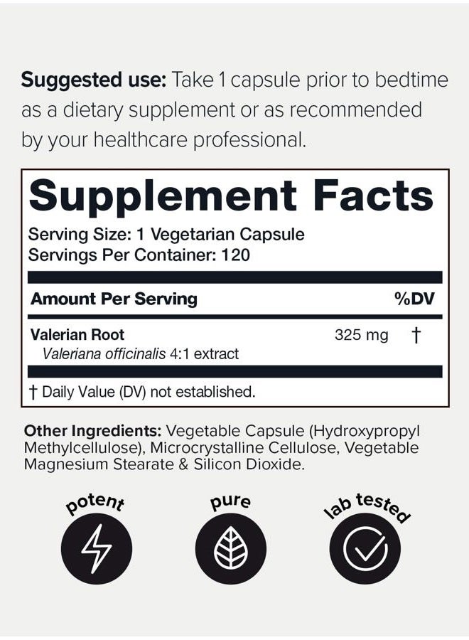 Toniiq Valerian Root Capsules - Ultra High Potency 4:1 Extract - Highly Concentrated - Third-Party Lab Tested - 120 Capsules - Image 2