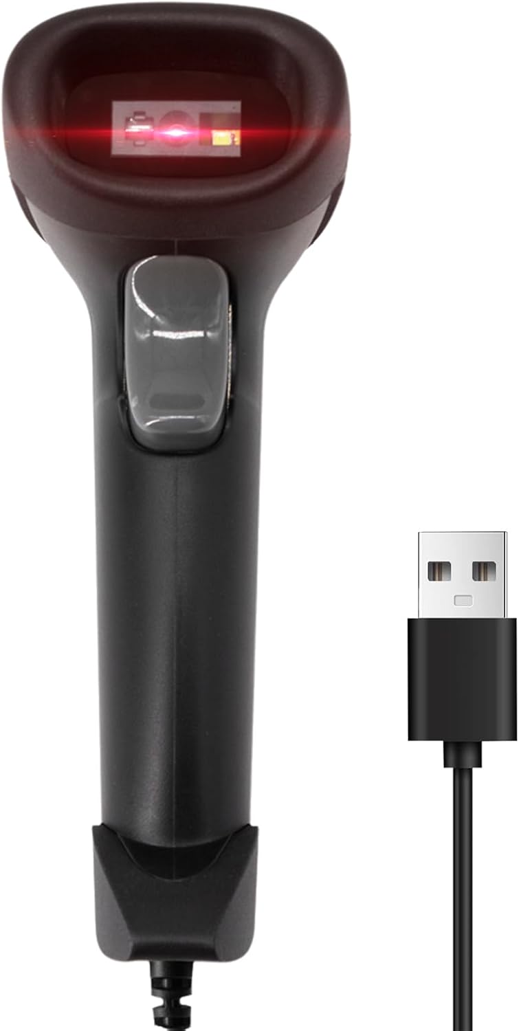 Karlak Ergonomic Handheld Barcode Scanner CMOS Sensor Support Autosensing Reading Barcodes for Library - Image 2