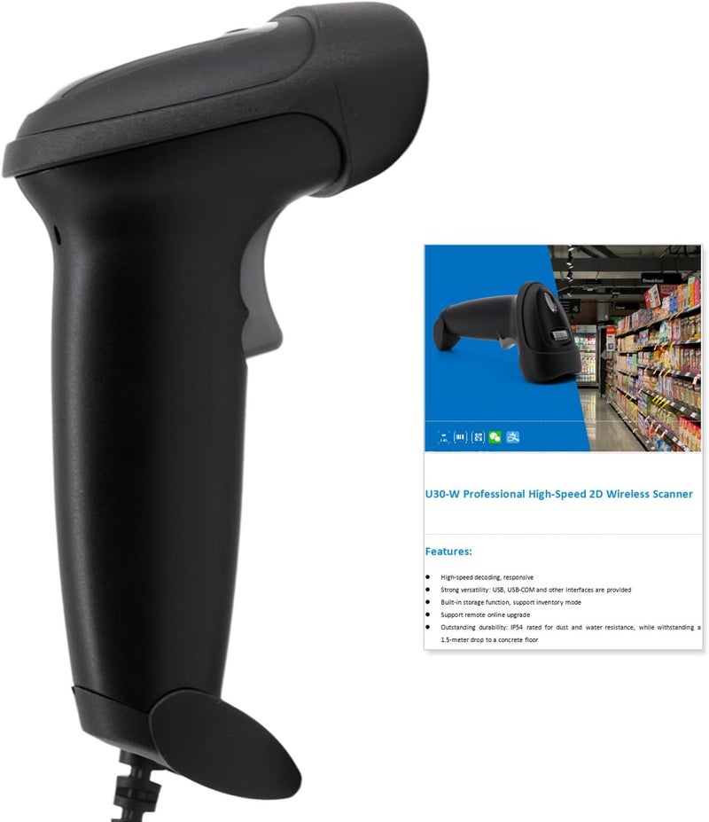 Karlak Ergonomic Handheld Barcode Scanner CMOS Sensor Support Autosensing Reading Barcodes for Library - Image 1