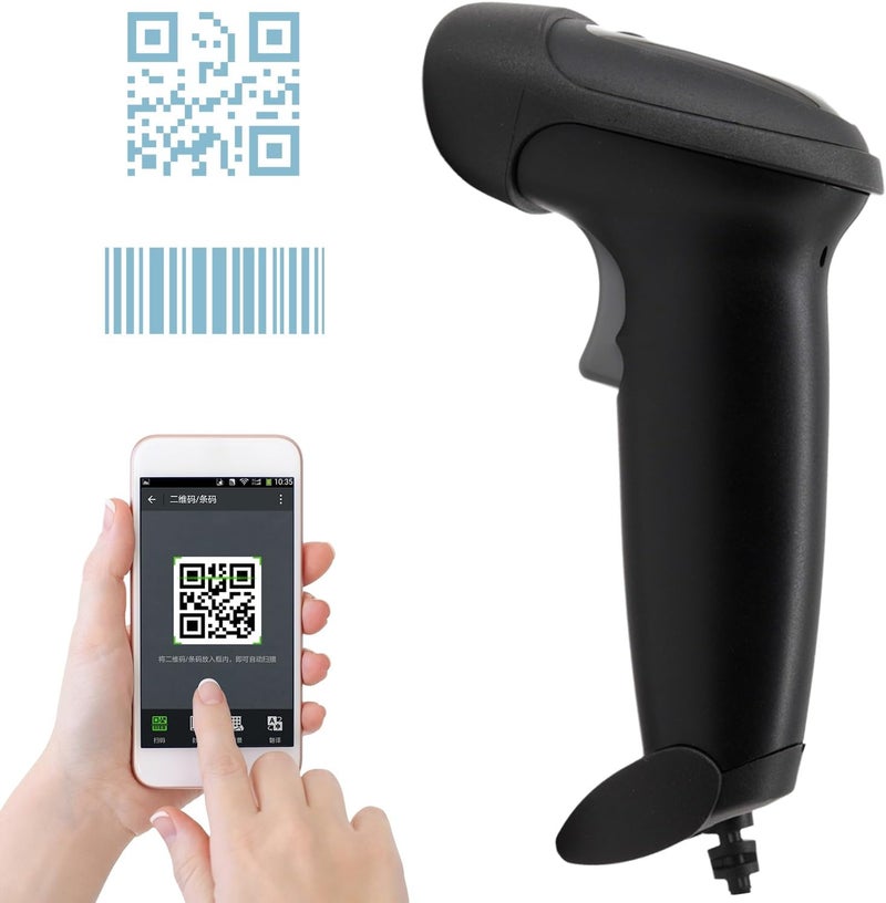 Karlak Ergonomic Handheld Barcode Scanner CMOS Sensor Support Autosensing Reading Barcodes for Library - Image 4