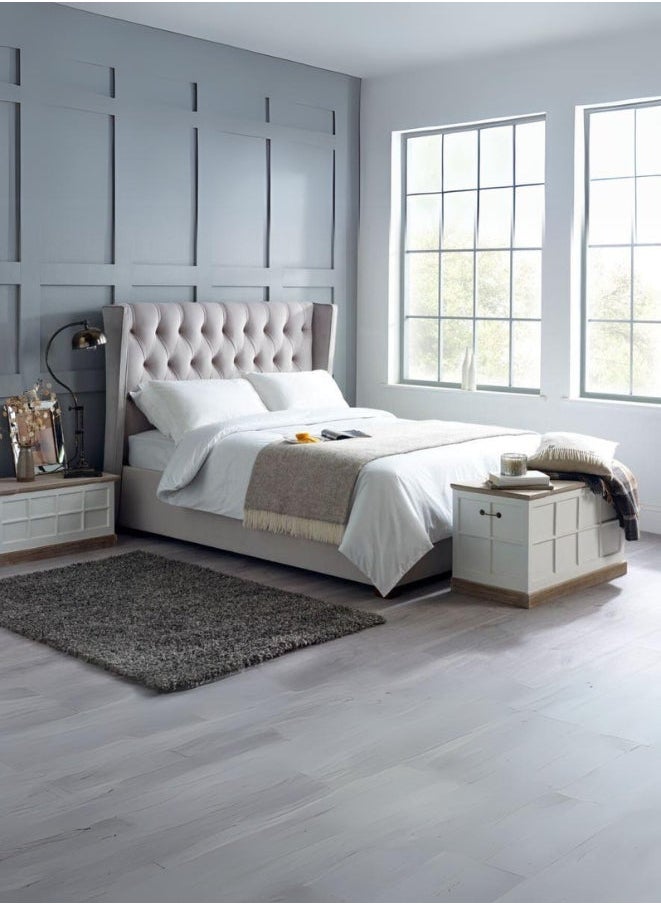 Bed and Mattress Zone Silk Serenity Bed 200x200 Super King Size Beige Color 