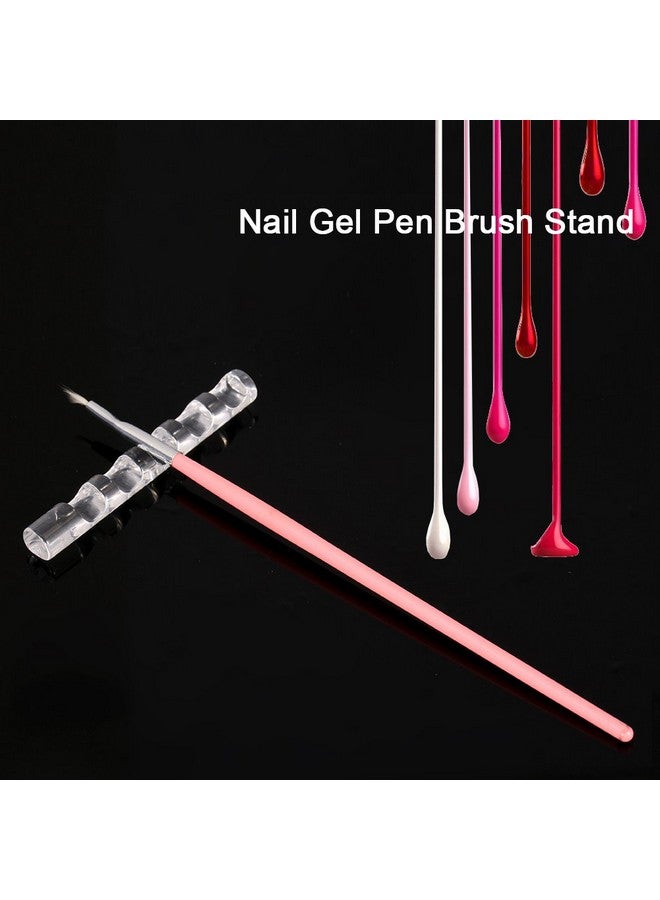 Cimenn Nail Art Painting Pen Brush Stand Cimenn Fashionable Simple Acrylic Nail Gel Polish Pen Brush Stand Holder Manicure Tool For Diy Manicure Nail Carving Drawing Pencils Brushes - Image 3