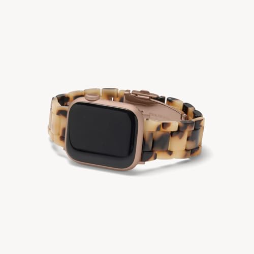 MACHETE Compatible with Apple Watch Band 42mm 44mm 45mm with Rose Gold Stainless Steel Buckle Strap Acetate Resin iWatch Band for Ultra 2 1 Series 987654321SE Women Men Blonde Tortoise - Image 3