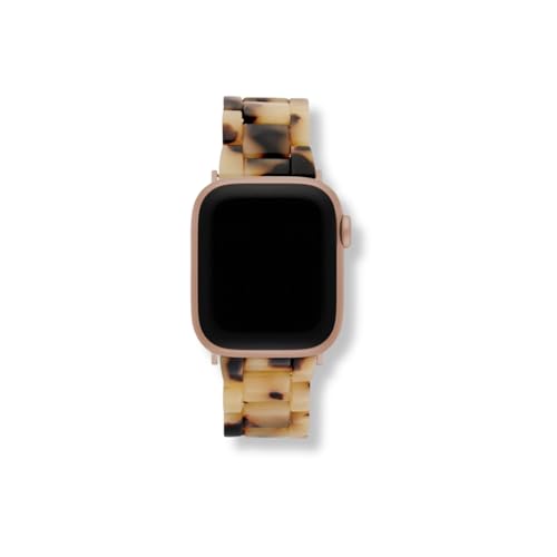 MACHETE Compatible with Apple Watch Band 42mm 44mm 45mm with Rose Gold Stainless Steel Buckle Strap Acetate Resin iWatch Band for Ultra 2 1 Series 987654321SE Women Men Blonde Tortoise - Image 1