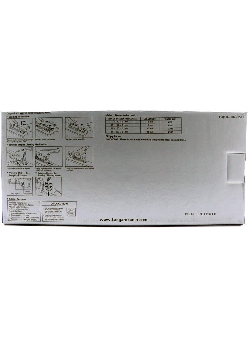 Kangaro Ondesk Kangaro HD-23S13 Heavy Duty Stapler, 100 Sheets - Image 5