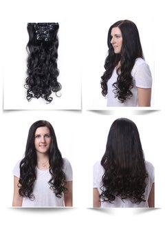 OneDor ® 20 Curly Full Head Clip In Synthetic Hair Extensions 7Pcs 140G (99J Wine Red)  - Image 2