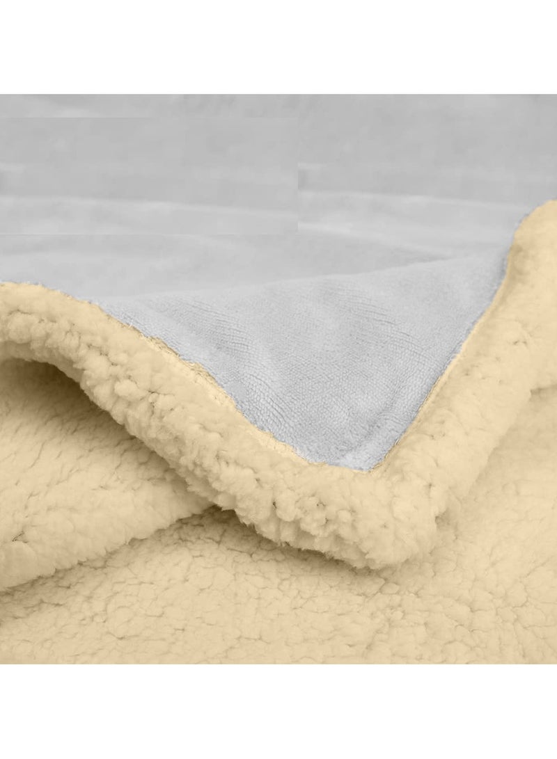 Sherpa Bed Blanket King Size, Double Plush Reversible Fleece, Machine Washable, Warm and Cozy for Bed & Sofa (240x220 cm)  - Image 3