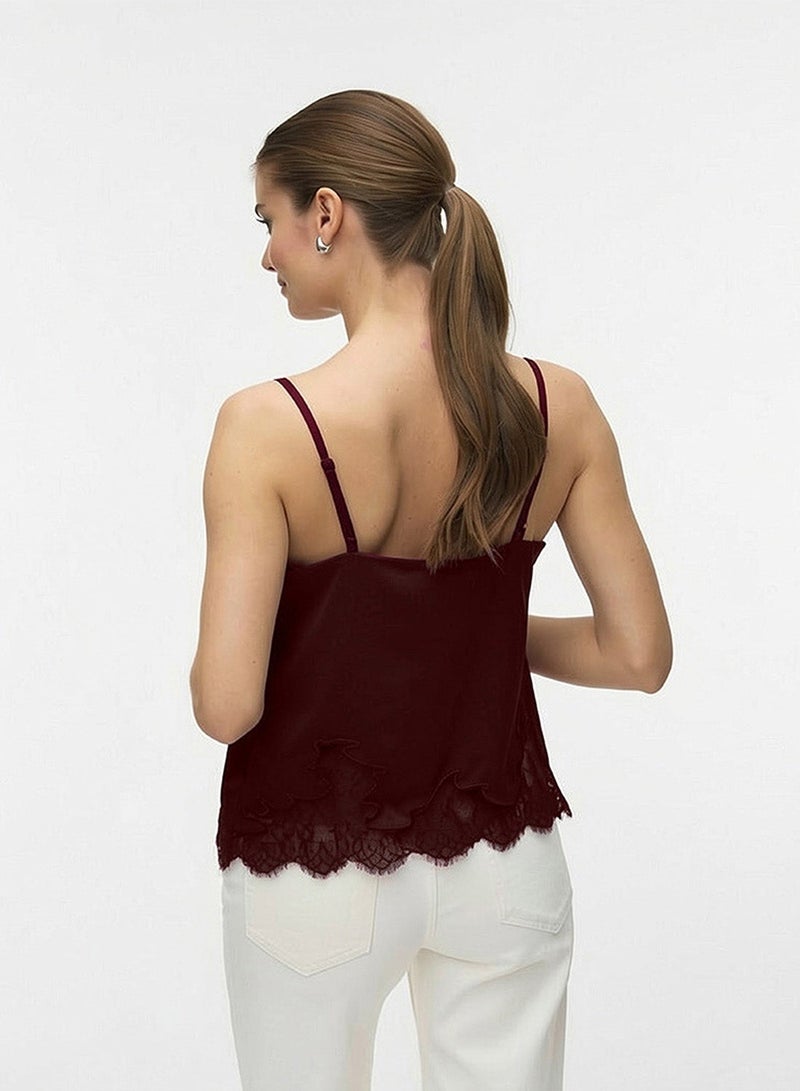 VERO MODA بلوزة بتفاصيل دانتيل - Image 3