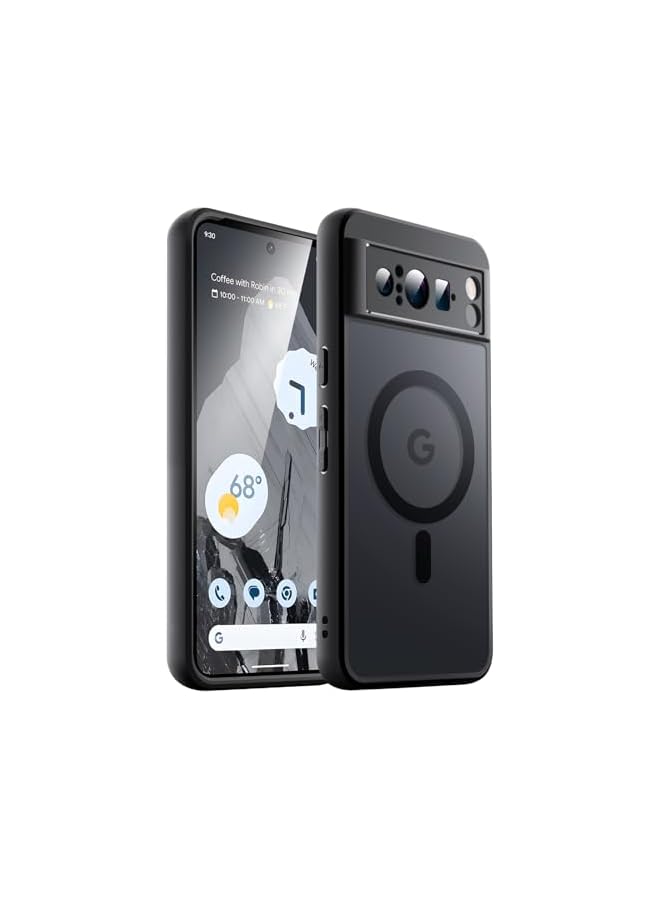 جي تيك حافظة JETech مغناطيسية لهاتف Google Pixel 8 Pro مقاس 6.7 بوصة 2023، متوافقة مع MagSafe، غطاء هاتف خلفي شفاف غير لامع مقاوم للصدمات (سبج) - Image 1