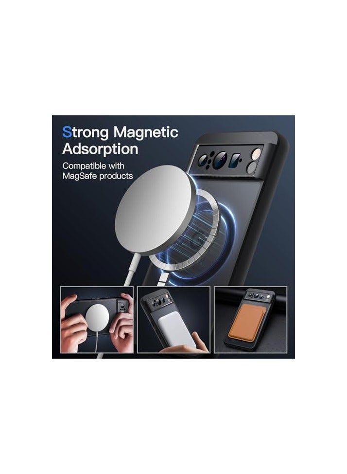 جي تيك حافظة JETech مغناطيسية لهاتف Google Pixel 8 Pro مقاس 6.7 بوصة 2023، متوافقة مع MagSafe، غطاء هاتف خلفي شفاف غير لامع مقاوم للصدمات (سبج) - Image 2