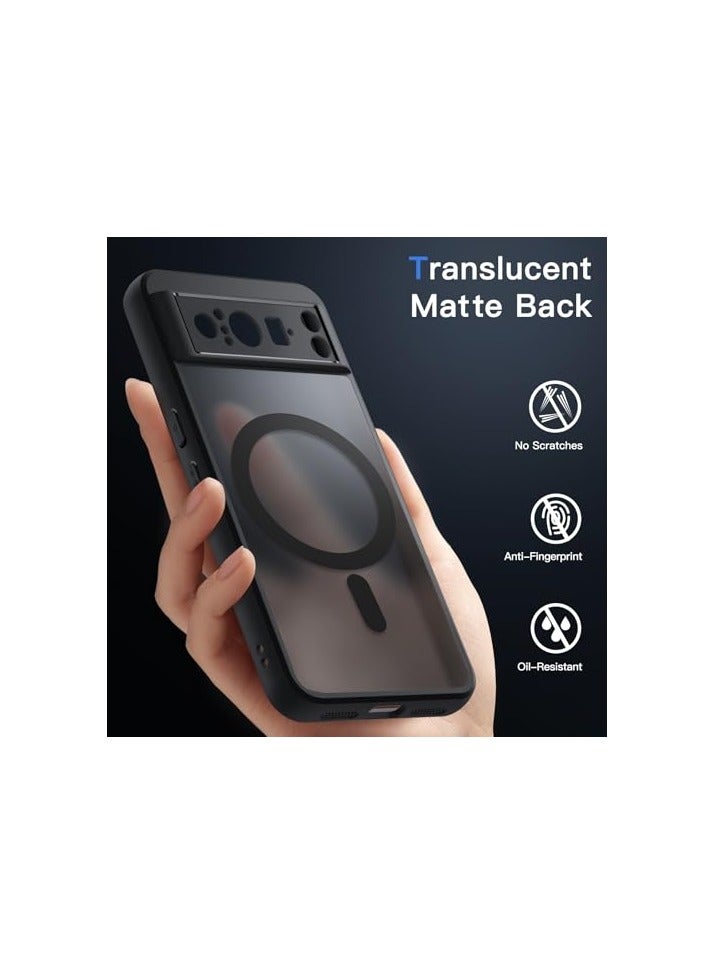 جي تيك حافظة JETech مغناطيسية لهاتف Google Pixel 8 Pro مقاس 6.7 بوصة 2023، متوافقة مع MagSafe، غطاء هاتف خلفي شفاف غير لامع مقاوم للصدمات (سبج) - Image 3