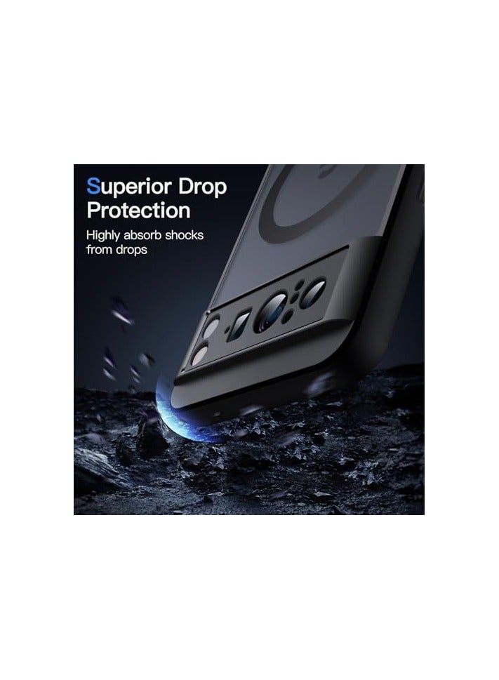 جي تيك حافظة JETech مغناطيسية لهاتف Google Pixel 8 Pro مقاس 6.7 بوصة 2023، متوافقة مع MagSafe، غطاء هاتف خلفي شفاف غير لامع مقاوم للصدمات (سبج) - Image 4