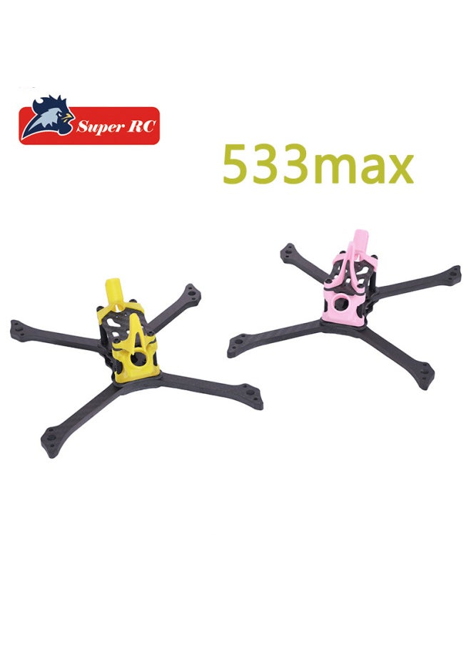 Generic - Superrc 533Max 5inch Racing Through Machine Frame Five33 Professional Fpv Racing Machine T700Raider-Color:A Set Of 533max Racks (yellow) - Image 1