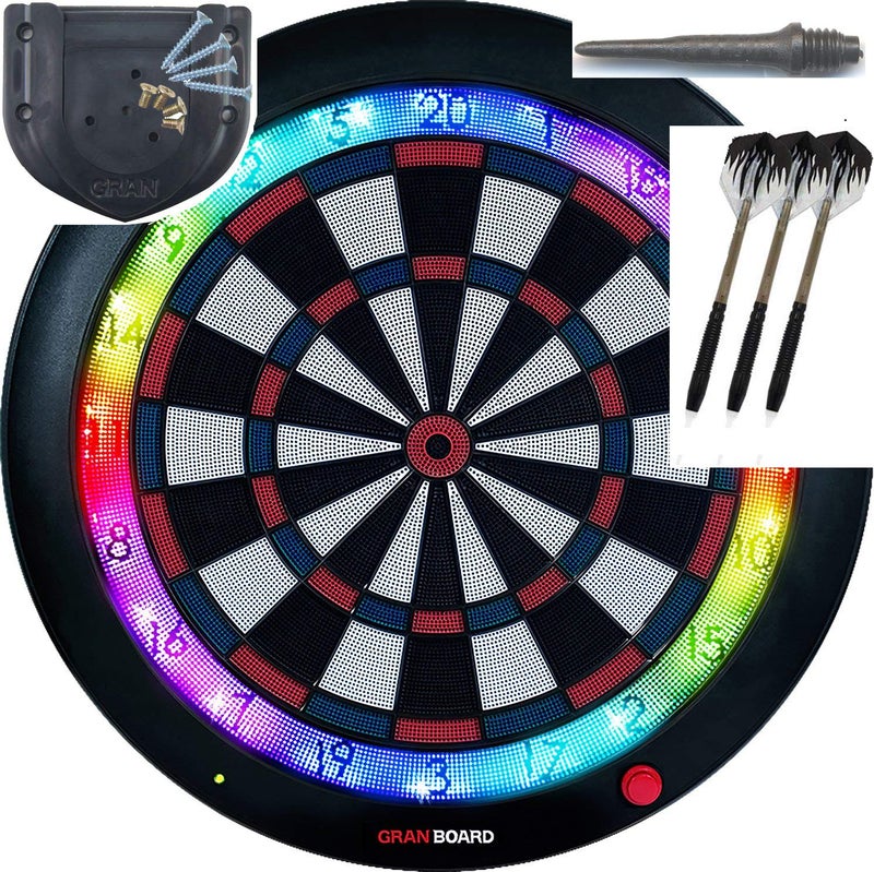 GranBoard Gran Board 3s LED Dartboard Blue with Special Bracket ChoukouTip100pics DartsSet - Image 2