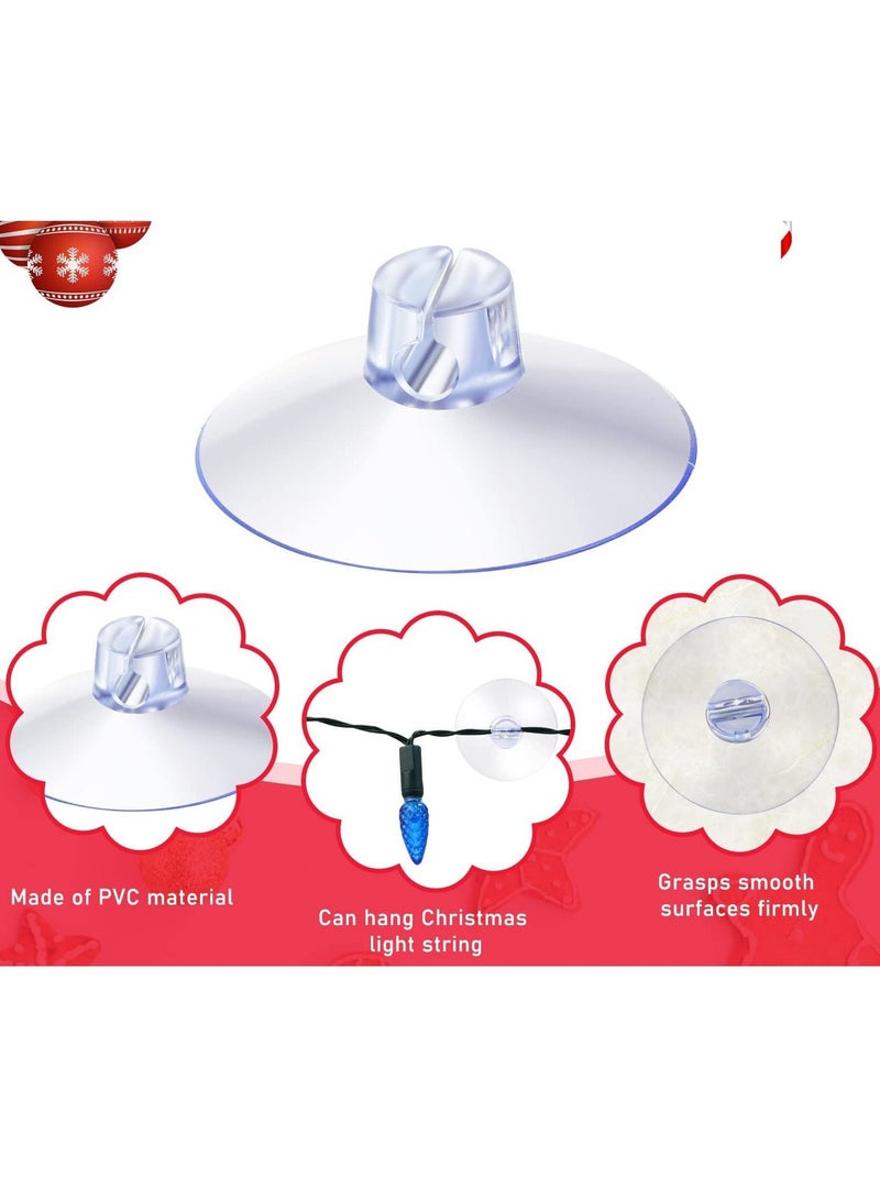 SYOSI Light Suction Cup Shower Caddy Large Heavy Strength Duty Clear Plastic Transparent Light String Mini Suction Cup Hooks Holder for Kitchen Bathroom Shower Caddy Connectors (50 Pieces) - Image 5