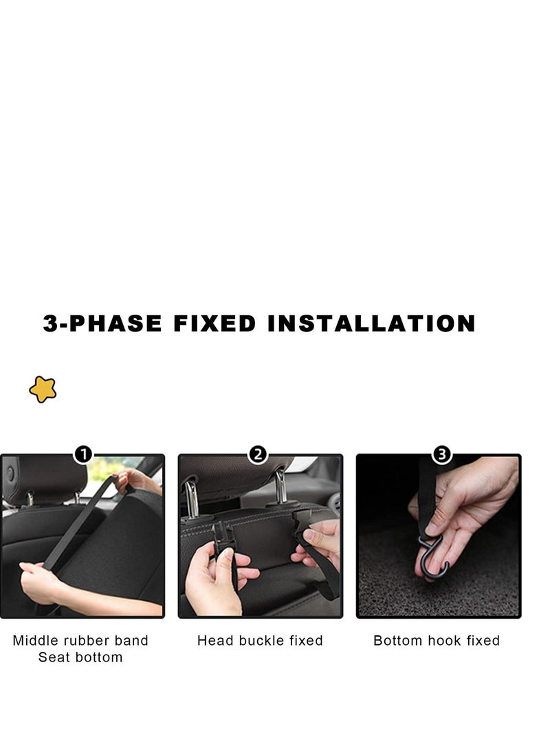 SYOSI Backseat Car Organizer Car Backseat Organizer Protector Kick Mats for Kids Stain Resistant Back Seat Protector Car Organizer with Storage Pockets for SUV Minivan 1PCS - Image 4